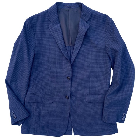 Men’s Theory Clinton Plaid Unstructured Seersucker Blazer - Picture 3 of 10
